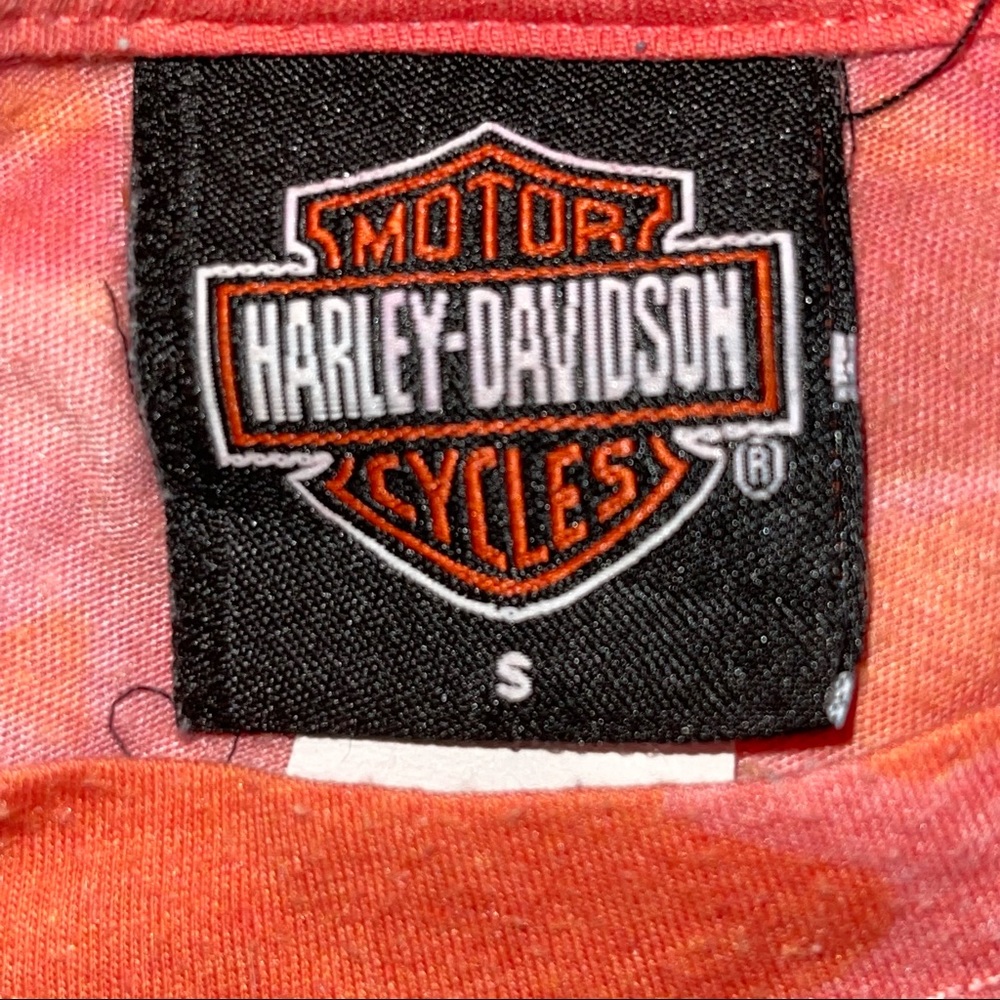 Harley Davidson Orange Camouflage Tshirt - Picture 7 of 8